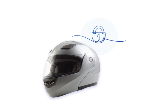 motorcycle helmet lock doodle