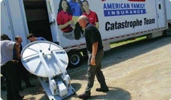 An American Family Insurance catastrophe Team truck