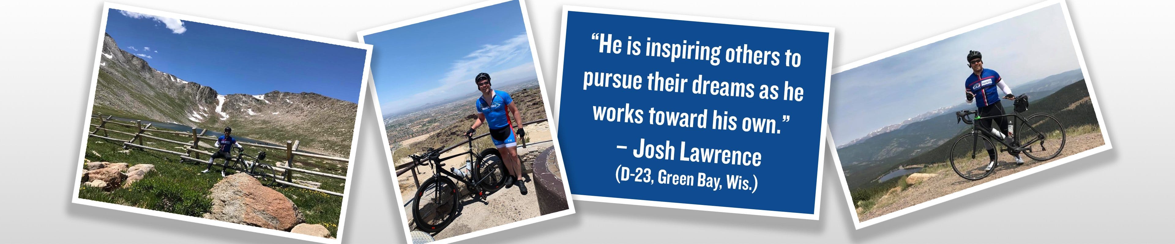 Josh Lawrence quote mountain biking on rural trail
