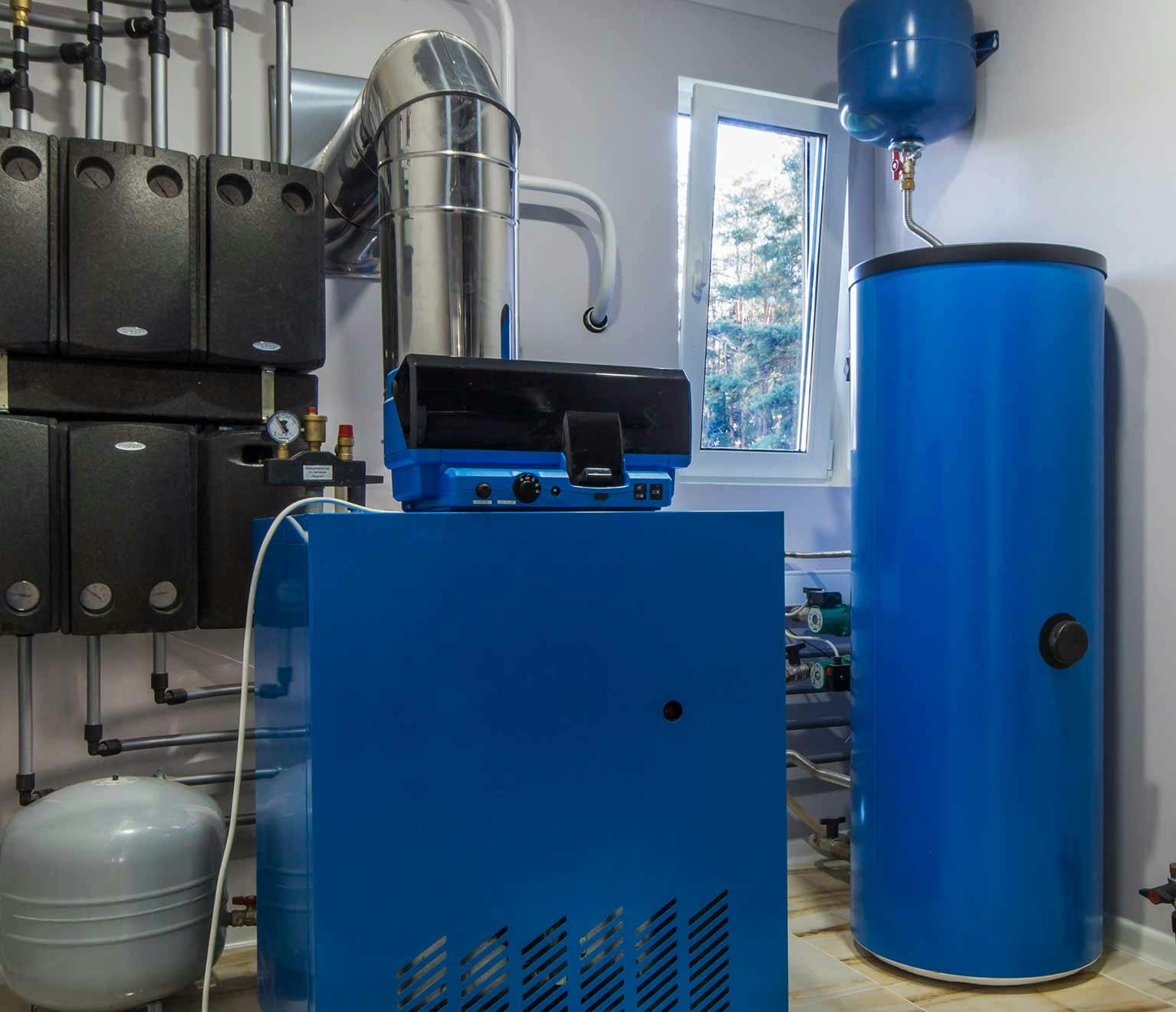 Image of a boiler room in a modern home.