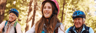a group of people wearing helmets