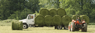 a tractor pulling a trailer